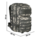 Тактический рюкзак 36 л Серый Пиксель MIL-TEC Assault 36L Digital UCP с системой MOLLE Военный рюкзак Армейский Штурмовой Водоотталкивающий - изображение 2
