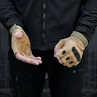 Тактичні Військові Рукавички Без Пальців Для Військових з накладками Койот Tactical Gloves PRO Coyot L Безпалі Армійські Штурмові - зображення 6