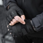 Тактические Военные Перчатки Без Пальцев Для Военных Черные Tactical Gloves PRO Black S Беспалые Армейские Штурмовые - изображение 4
