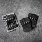 Тактические Военные Перчатки Без Пальцев Для Военных с накладками Черные Tactical Gloves PRO Black L Беспалые Армейские Штурмовые - изображение 9