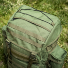 Военный рюкзак 80л Хаки Тактический рюкзак на 80 литров с системой MOLLE CORDORA Tactical 80L Олива Армейский Штурмовой Рюкзак Непромокаемый с пластинами - изображение 9