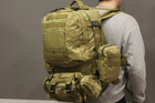 Военный Тактический Рюкзак с Подсумками на 50 л Койот с системой MOLLE Ranger Tactical 50L Coyot Армейский Штурмовой - изображение 3
