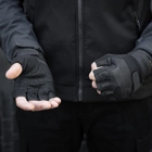 Тактичні Військові Рукавички Без Пальців Для Військових Чорні Tactical Gloves PRO Black L Безпалі Армійські Штурмові - зображення 3