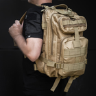 Тактичний рюкзак 30 л Койот з системою MOLLE Військовий рюкзак на 30 літрів DOMINATOR Армійський Штурмовий Рюкзак Водовідштовхуючий - зображення 5
