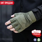 Тактичні Військові Рукавички Без Пальців Для Військових Хакі Tactical Gloves PRO Olive M Безпалі Армійські Штурмові - зображення 11