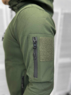 Куртка L тактична ML - 517 Оливкова, демісезонна флісова для військових софтшелл з капюшоном - зображення 4