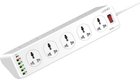 Sieciowy filtr przedłużacz LDNIO SC10610 10 Gniazd + 5 USB + 1 Type-C, Quick Charge 3 2 m White (SC10610) - obraz 1