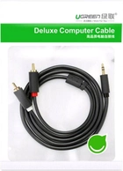 Kabel Ugreen AV102 AUX 3.5 mm TRS-RCAx2 M / M 1.5 m Black (6957303815111) - obraz 5
