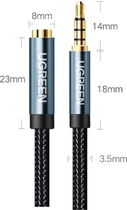 Kabel Ugreen AV118 3.5 mm Male to 3.5 mm Female, 2 m Black 40675 (6957303846757) - obraz 4