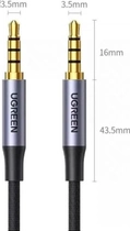 Kabel Ugreen AV183 3.5 mm to 3.5 mm Audio Cable, 2 m Black (6957303827824) - obraz 6