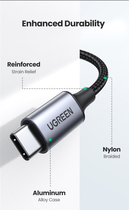 Kabel Ugreen CM450 USB Type-C Male to 3.5 mm Male Audio Cable with Chip 1 m Black (6957303821921) - obraz 2