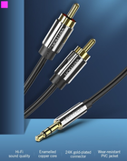 Kabel Vention AUX 3.5 mm m - 2 x RCA m 1.5 m Black (6922794734357) - obraz 9