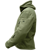 Флісова куртка з капюшоном на замку зелена 2XL - зображення 5