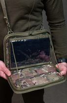 Чехол для планшета тактический NEXT MAX-SV 12/12,5 дюймов для размещения на экипировке MOLLE усилен с дополнительной панелью. - изображение 3