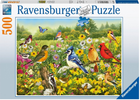 Puzzle Ravensburger Birds In The Meadow 500 elementów (4005556169887) - obraz 1