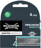 Змінні бритвені леза для гоління Wilkinson Quattro Sword Essential 4 Precision Sensitive 4 шт (4027800509805) - зображення 1