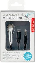 Mini mikrofon Kikkerland Mini Karaoke Microphone Silver (US133-EU) (0612615083240) - obraz 1