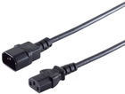 Przewód zasilający IEC extension cable C13-C14 1.8 m Black (60009-1.8) - obraz 1