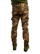 Чоловічі штани утеплені джоггери яструби на флісі, піксель, пояс на резинці, 2XL - зображення 6
