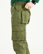 Брюки мужские Карго повседневные с карманами, ткань канвас цвет олива, 46 - изображение 6