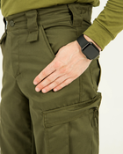 Штани чоловічі повсякденні хакі з кишенями та утяжками під коліном 58 - зображення 8
