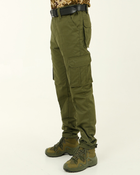 Мужские брюки-карго повседневные, штаны карго хаки ткань канвас 52 - изображение 2