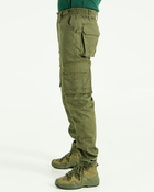 Штани чоловічі Карго повсякденні з кишенями, тканина канвас, колір олива, 48 - зображення 3