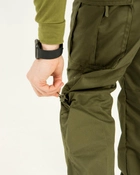 Брюки мужские повседневные хаки с карманами и утяжками под коленом 54 - изображение 5