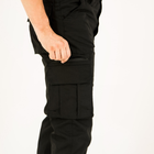 Штани чоловічі Карго повсякденні з кишенями, тканина канвас, колір чорний, 46 - зображення 6