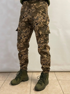 Чоловічі штани утеплені джогери яструби на флісі, піксель, пояс на резинці, XL - зображення 9