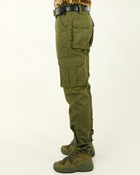 Мужские брюки-карго повседневные, штаны карго хаки ткань канвас 48 - изображение 3