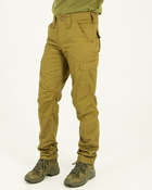 Брюки мужские с карманами и утяжками под коленом, демисезонные, цвет койот, 58 - изображение 9