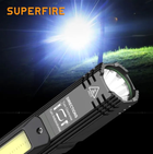 Latarka wielofunkcyjna akumulatorowa SuperFire G19 200 Lumen IP31 (6956362931534) - obraz 9