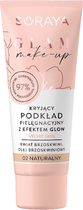 Podkład do twarzy Soraya Glam Make-Up kryjący pielęgnacyjny z efektem glow 02 Naturalny 30 ml (5901045088440)