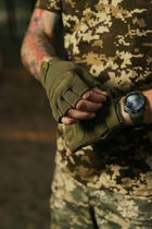 Перчатки тактические беспалые Pentagon Duty Mechanic 1/2 Gloves Olive Green S - изображение 5