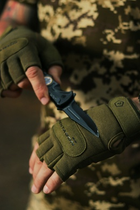 Перчатки тактические беспалые Pentagon Duty Mechanic 1/2 Gloves Olive Green S - изображение 7