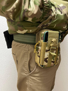Тактический подсумок Molle сумка органайзер для телефона универсальная мультикам - изображение 4