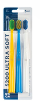 Zestaw szczoteczek do zębów Woom 5200 Ultra Soft Toothbrush z miękkim włosiem 3 szt (4751033920686) - obraz 1