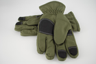 Тактичні рукавички теплі softshell 9100_L_olive - зображення 6