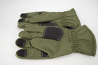 Тактичні рукавички теплі softshell 9100_L_olive - зображення 7