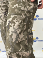 Штани чоловічі утеплені на флісі, тканина софтшелл піксель, подвійні коліна, 56 - зображення 4
