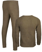 Термобелье мужское Mil-Tec Флисовое утепленное XL Олива M-T 100% полиэстер комплект брюки кофта с длинными рукавами защита от холода повседневный - изображение 1