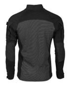 Рубашка мужская Mil-Tec M-T из 100% хлопка с сетчатыми вставками из полиэстера высокий воротник-стойка регулируемые манжеты рукава на липучках петли на плечах для шевронов Черная 2XL - изображение 1
