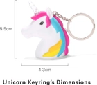 Brelok Kikkerland Unicorn LED keychain (KRL78-EU) (0612615092303) - obraz 5
