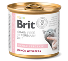 Влажный корм для кошек Brit VD Hypoallergenic при аллергии с лососсем и горохом 200 г