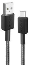 Кабель Anker 322 USB-A to USB-C - 0.9m Nylon Black (6926987)