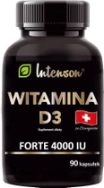 Харчова добавка Intenson Vitamin D3 4000 МО 90 капсул (5902150288572) - зображення 1