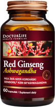 Suplement diety Doctor Life Red Ginseng Żeń-szeń + Ashwagandha Sensoril 60 kapsułek (5906874819296) - obraz 1