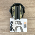 Навушники активні шумоподавляючі Impact Sport R-02526 Multicam Мультикам тактичні для стрільби - зображення 14