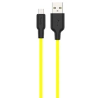 Дата кабель HOCO X21 Plus Silicone MicroUSB Cable (1m) (Black / Yellow) (104721)